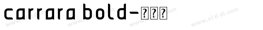 carrara bold字体转换